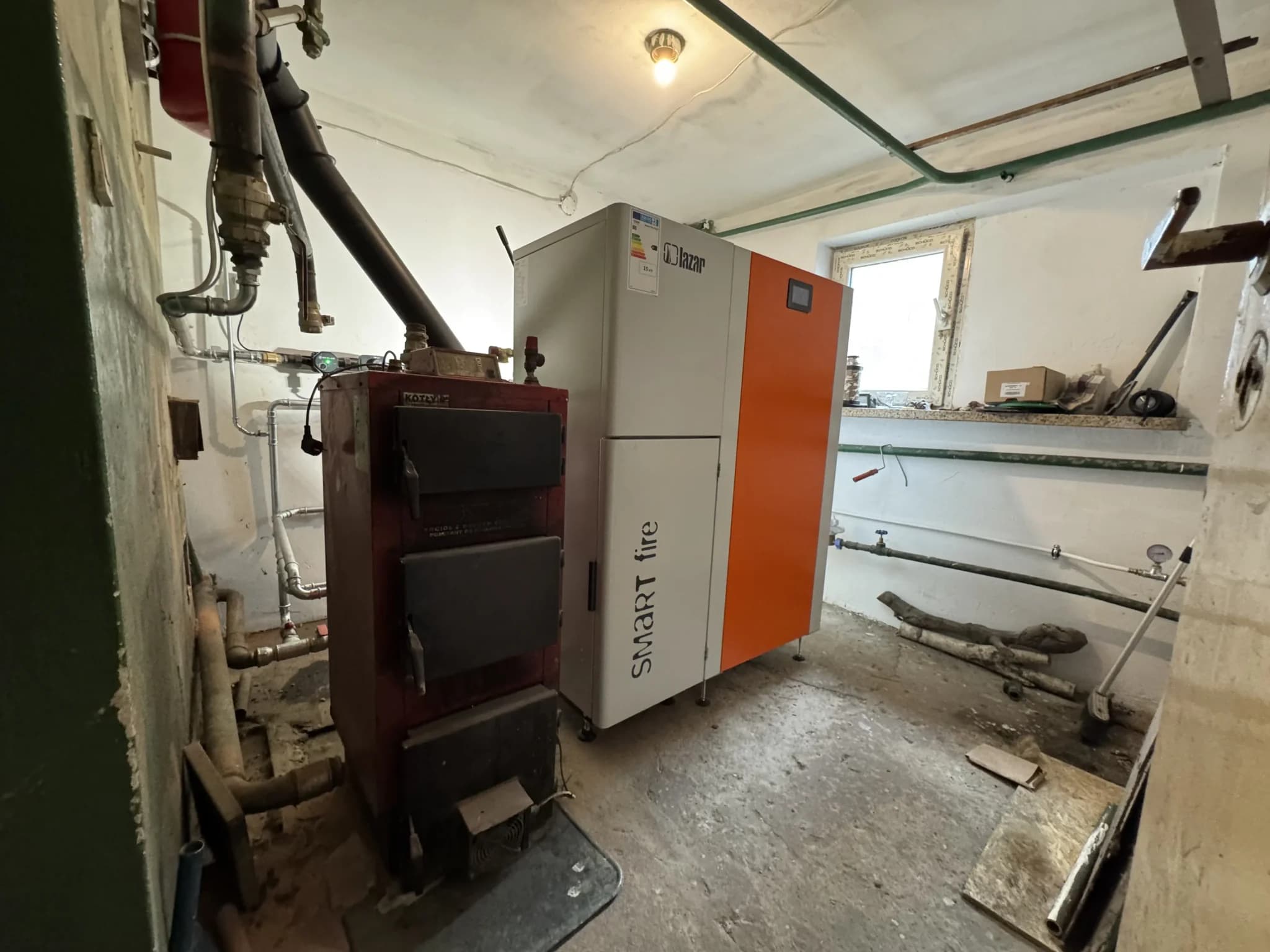 Wymiana starego kotła, montaż piec na pellet Smartfire 15/240 Lublin ul. Sterna - zdjęcie 1