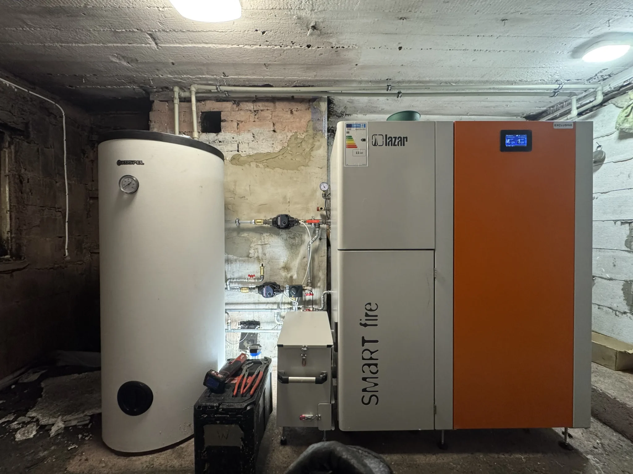 Modernizacja kotłowni po pożarze, kocioł Smartfire 11/240 wyposażenie Exclusive, Wołomin, Warszawa - zdjęcie 1