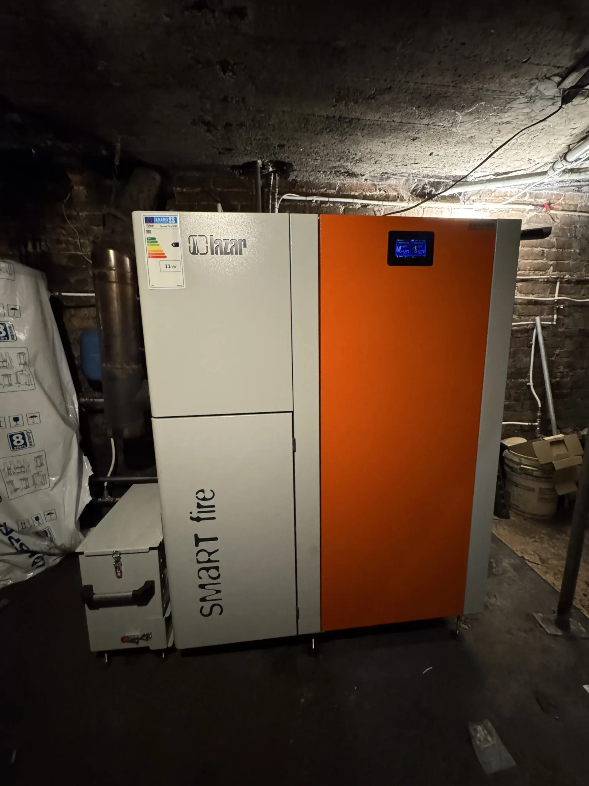 Montaż kotła na pellet Exclusive Smartfire 11/240, modernizacja kotłowni z kotłem zasypowym Lublin Płouszowice Kolonia - zdjęcie 8