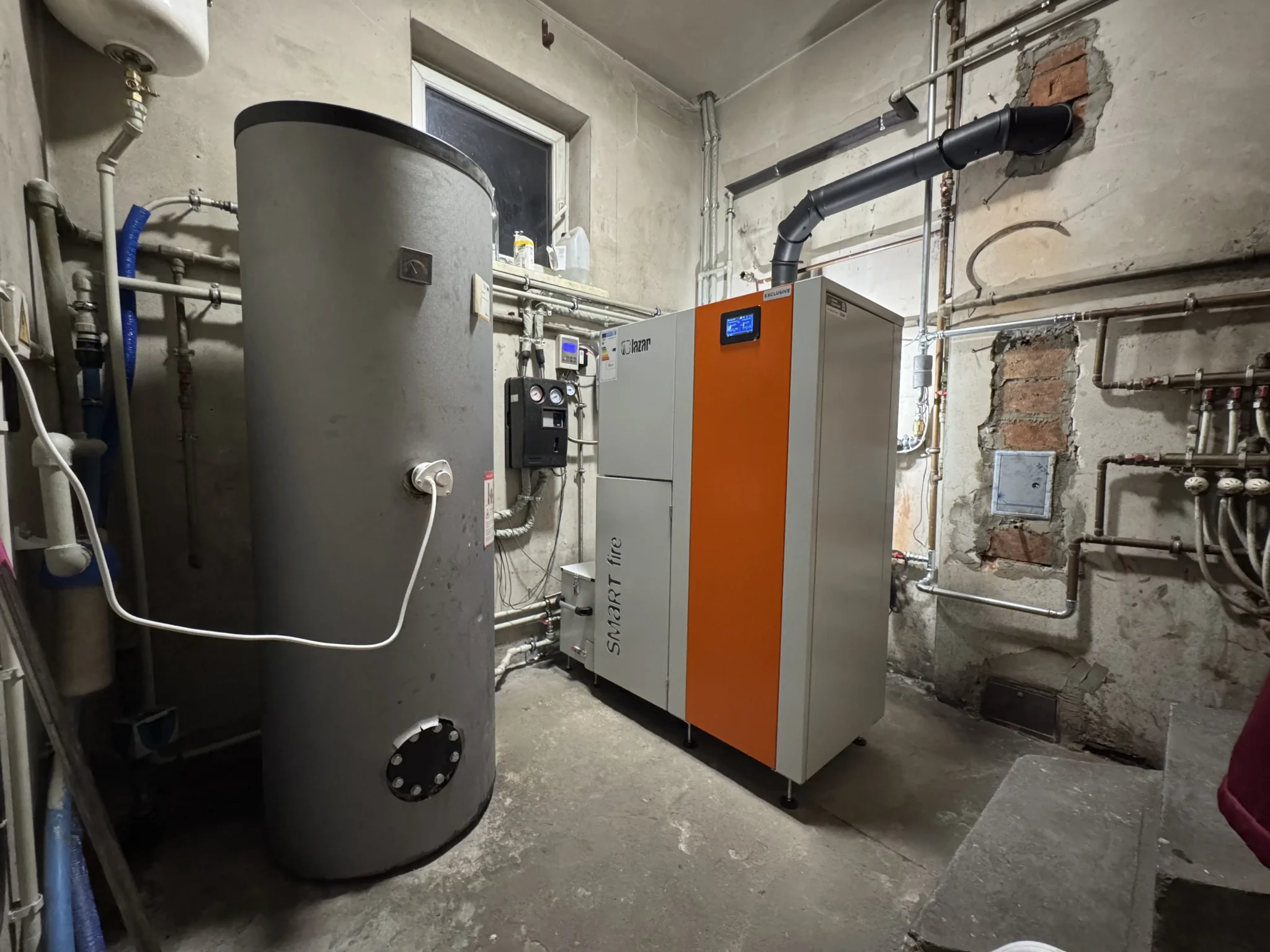 Montaż kotła na pellet Lazar Smartfire 11/150 Exclusive Wola Osowińska, wymiana kotła Czyste Powietrze - zdjęcie 1
