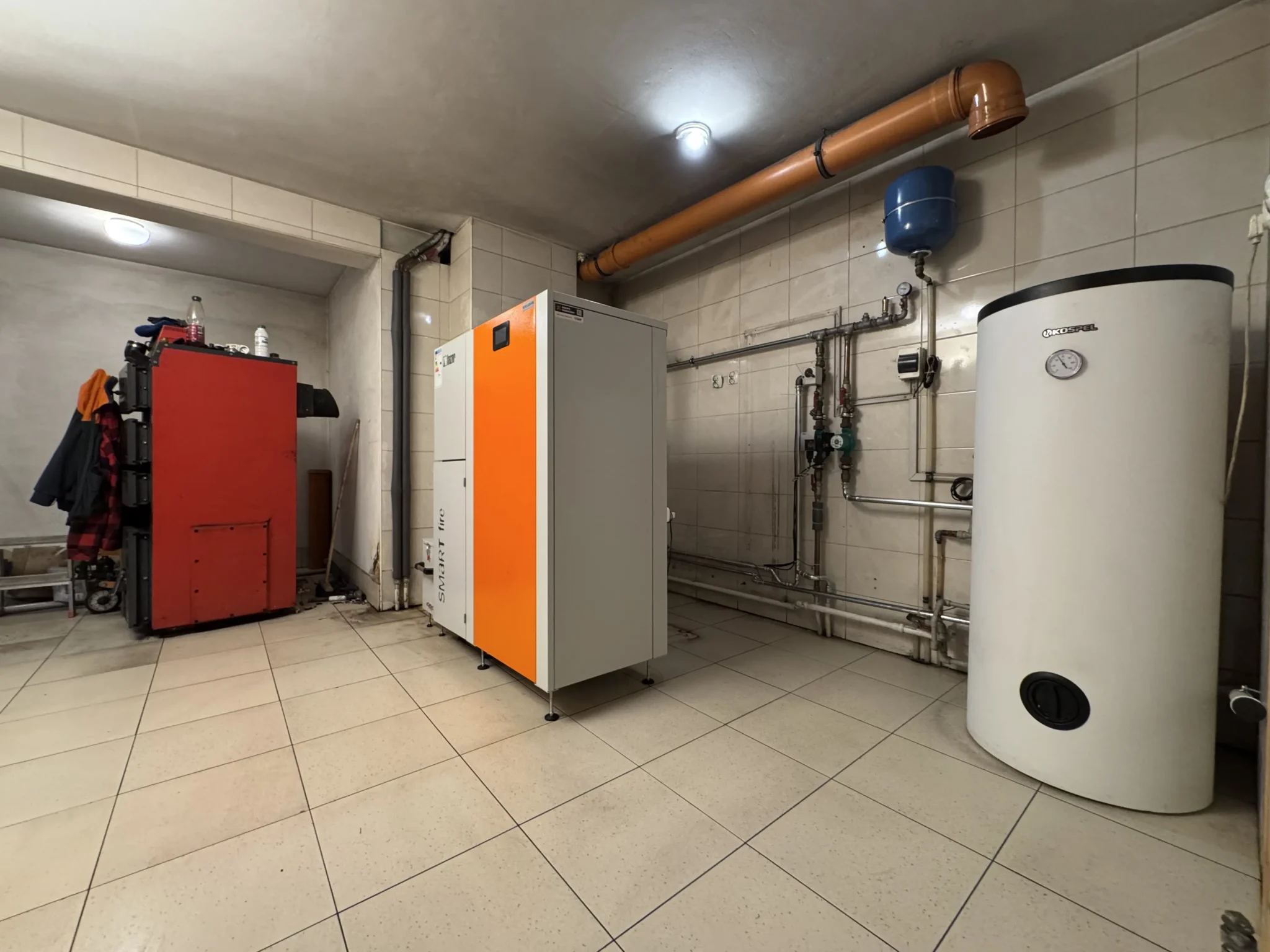Wymiana kotła na ekogroszek na nowoczesny na pellet Smartfire 22/240 z wyposażeniem Exclusive, ogrzewanie podłogowe Stryjno Kolonia - zdjęcie 1